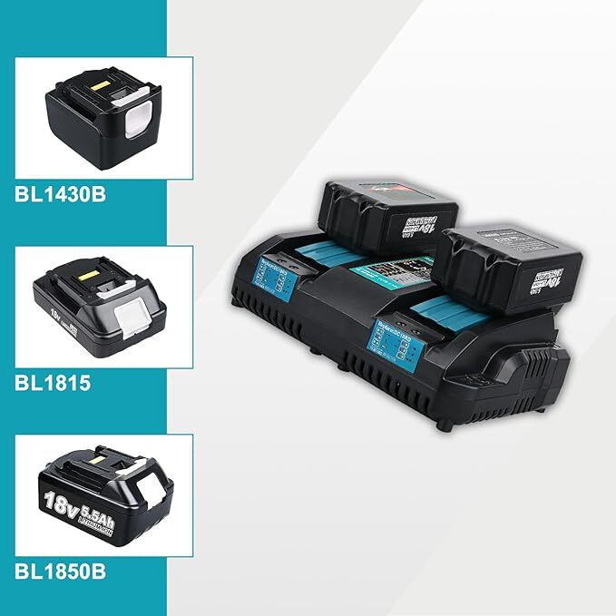 Doppel-Schnellladegert Fr  18V Li-Ion-Akkus BL186BL1830BL1850, BL1840 DE