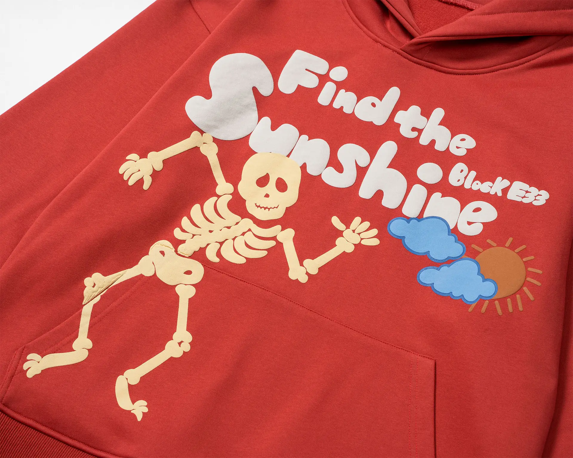 Foam Print Terry Hooded Sweatshirt