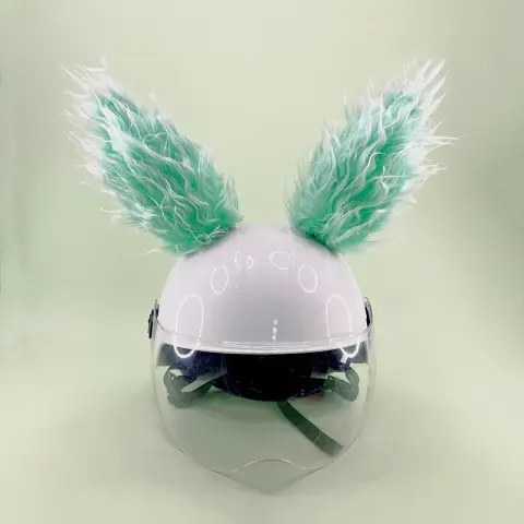 Personality Cute Plush Fairy Beast Ears Electric Bike Helmet