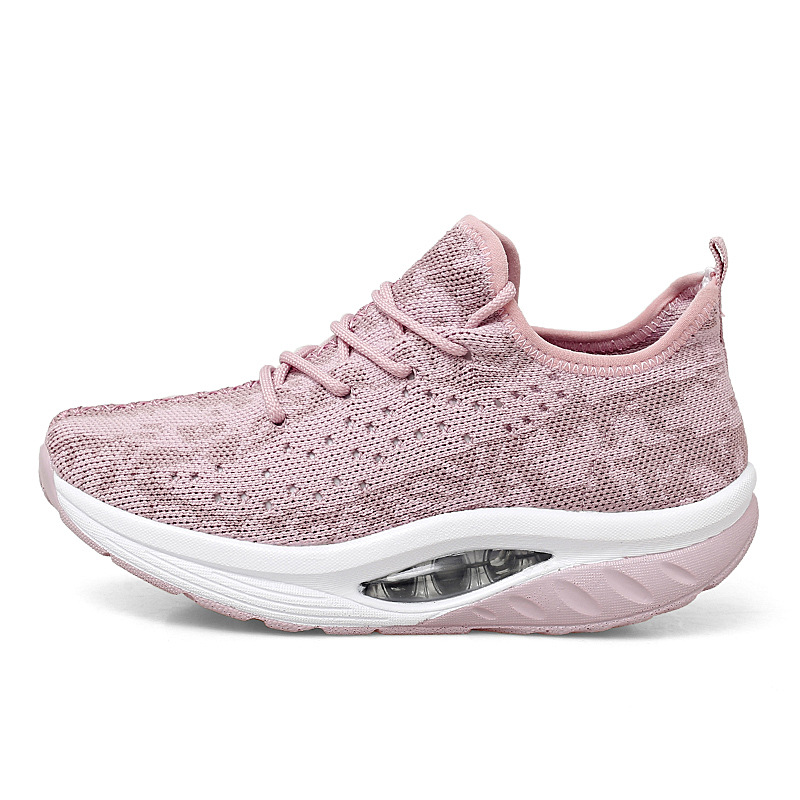 Flying Woven Air Cushion Sneakers Fitness Mom Shoes Breathable Women's Shoes - Zdjęcie 8 z 8