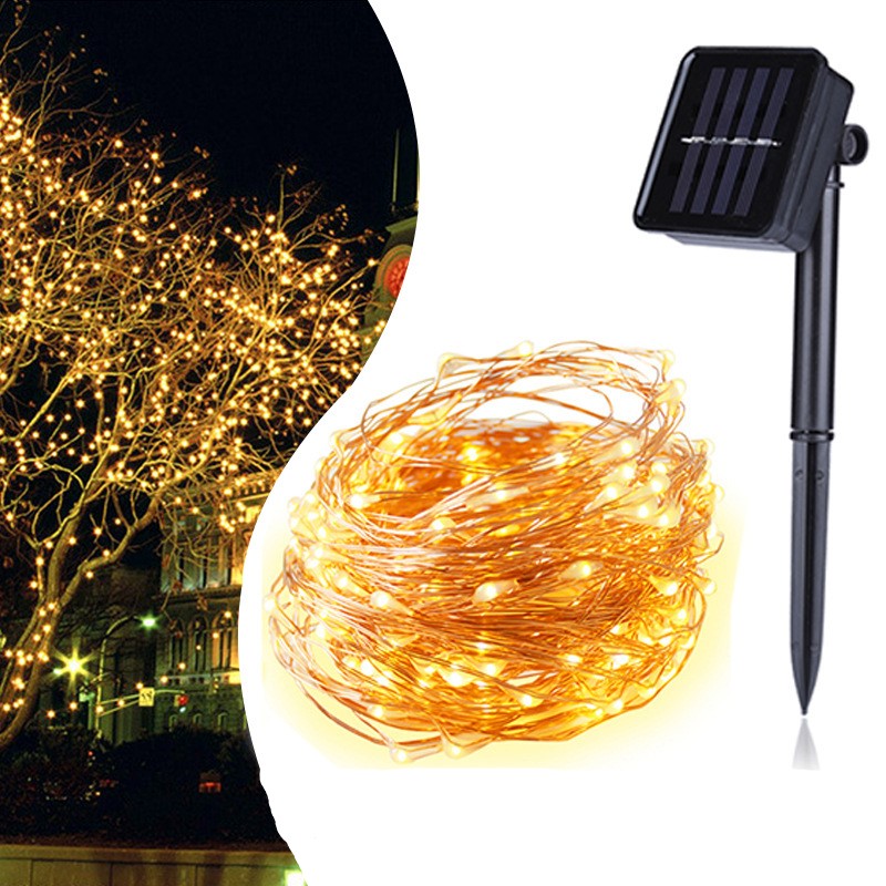 Title 4, 200 LED Solar Copper Wire String Lights, perfec...