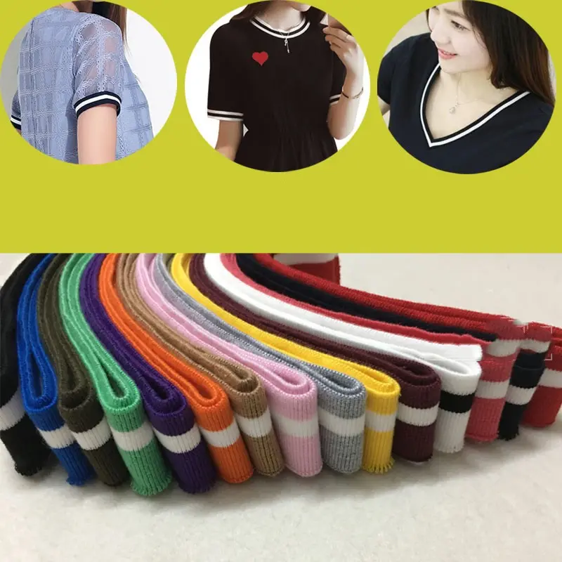 Ribbed Knitted Collar Clothing Accessories Cuffs Light Edge Neckline