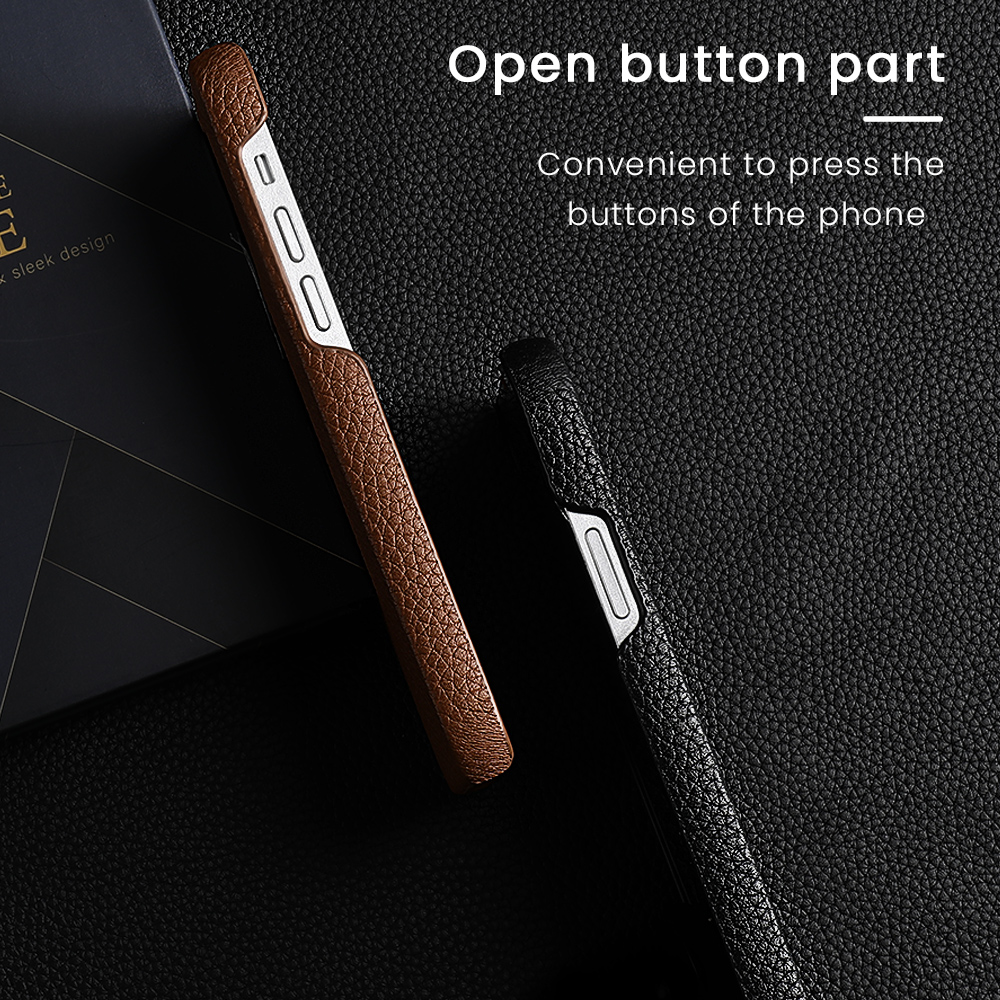 Leather Mobile Phone Case Half Bag Oil Edge Anti-fall - Image 10