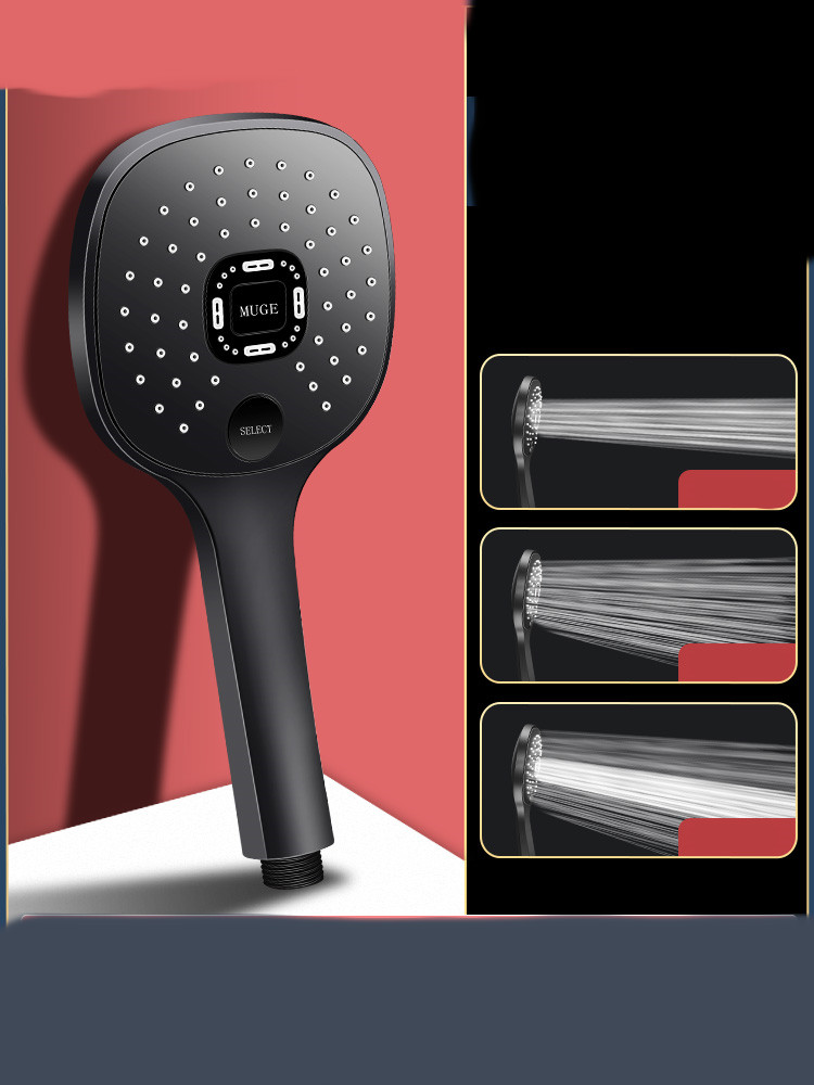 The Shower Head Has A Large Water Outlet Pressurized And Rained In The Bathroom