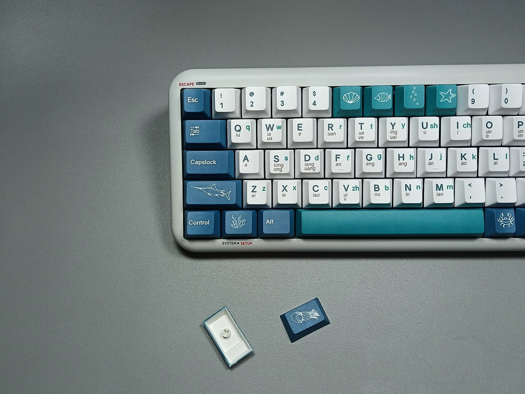 Azure Ocean Theme Sublimation Keycaps