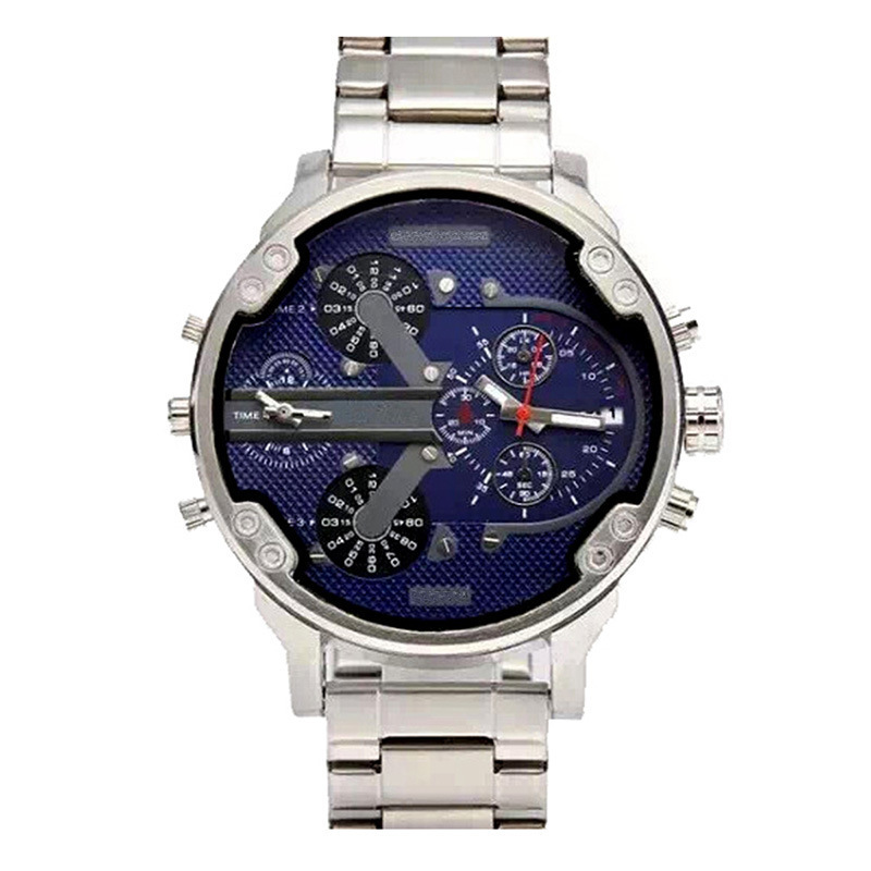 Men’s Oversized Quartz Watch – 50mm Big Dial Trend Design, Stainless Steel Band - Picture 7 of 7