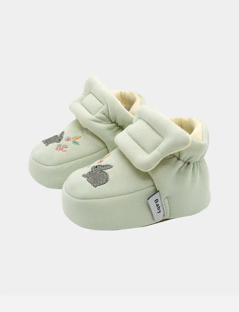 Men's And Women's Baby Plus Velvet Thickened Warmth-proof Front Shoes