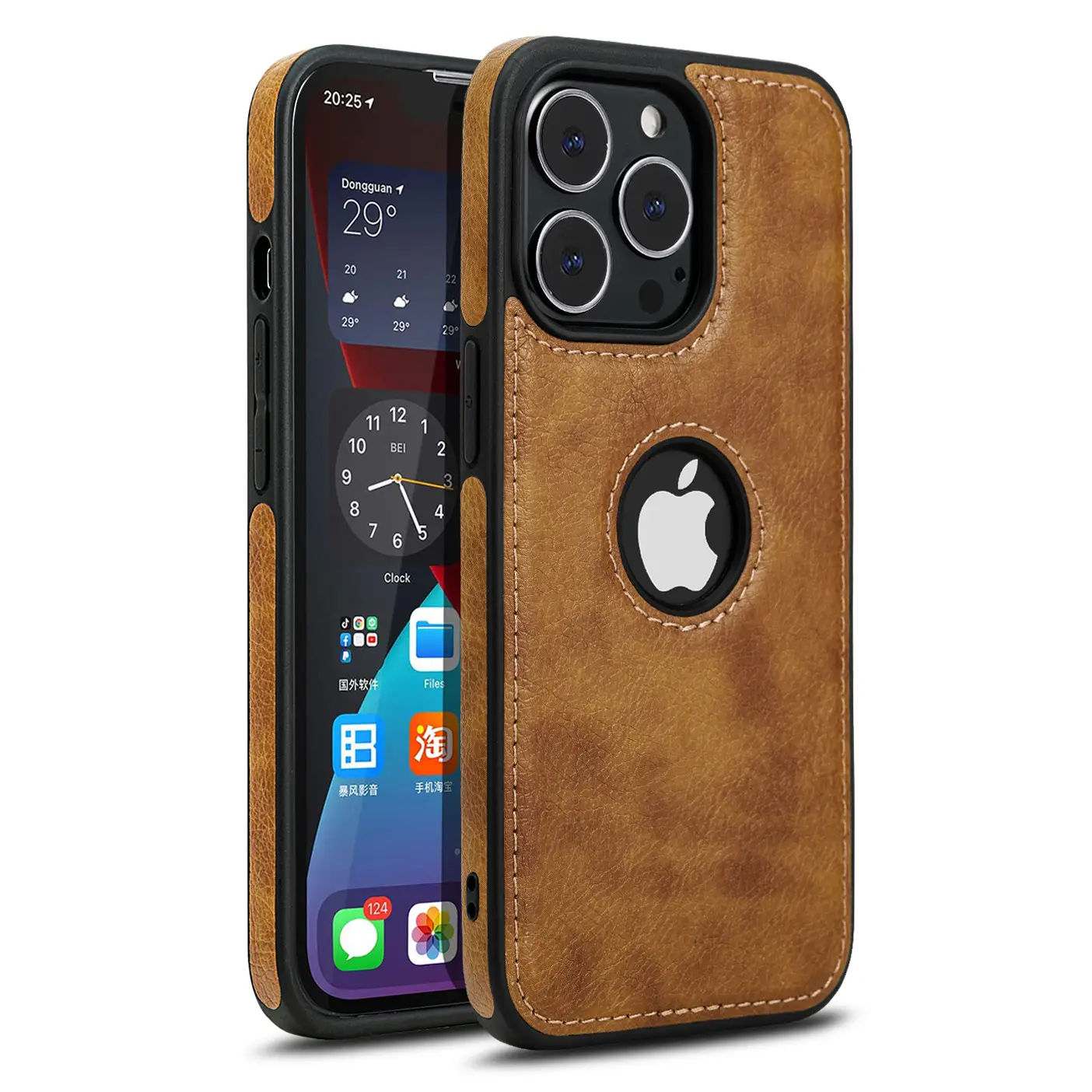 Applicable Car Line Leather Pattern Stitching Mobile Phone Case