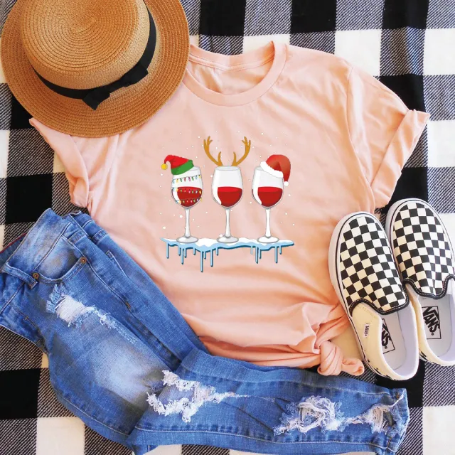 Fashion Casual Women's Printed T shirt Short Sleeves Flesh Pink - Shop at LoveMi