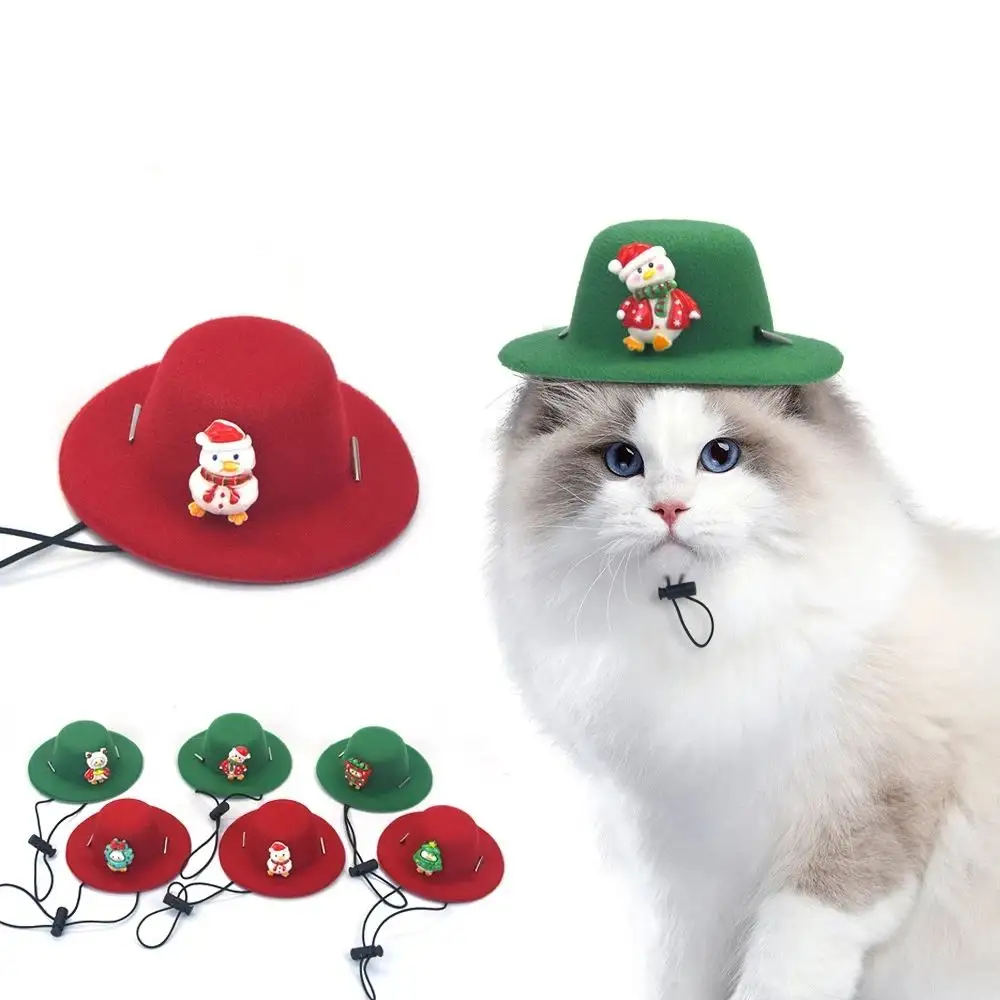 Pet Christmas Hat Felt Cloth Soft Cute