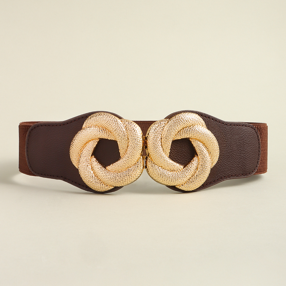 Women's Belt Elastic Elastic Fashion With Shirt Skirt Suit Jacket Flower Shaped Belt