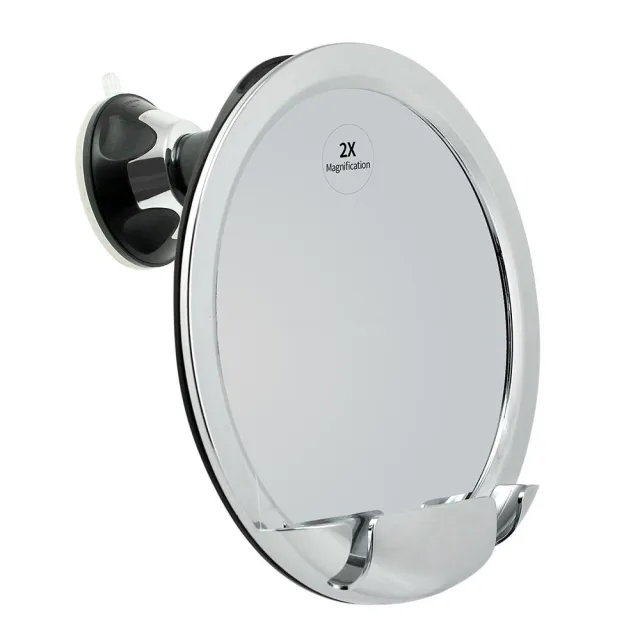 Vanity Mirror With Anti fog Suction Cup In Bathroom Black - Shop at LoveMi