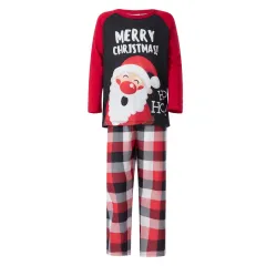 New Snowman Letters Christmas Parent-child Clothing Printed Loungewear Pajamas Set - Image Color - View 1