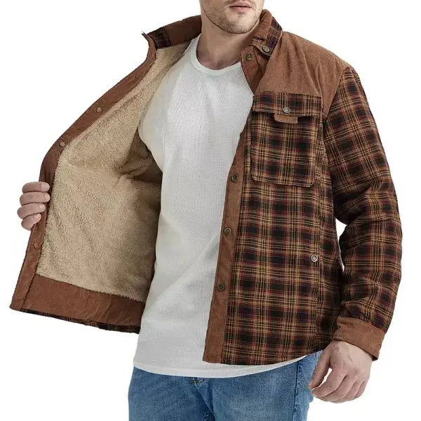 Men's Plus Fleece Warm Cotton Jacket
