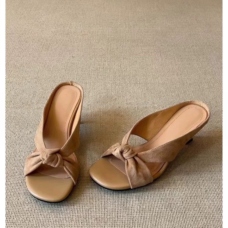 Suede Slide Sandals