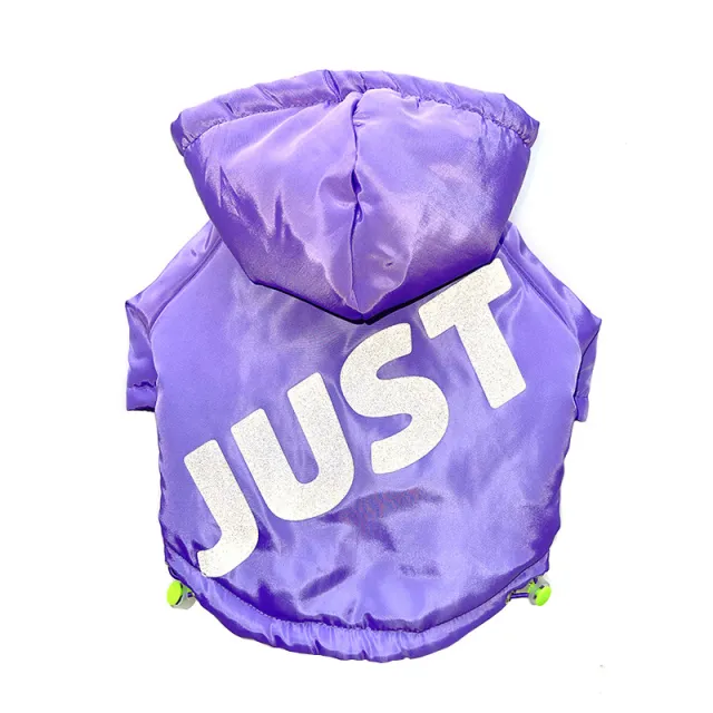 Pet Winter Clothes Method Fight Winter Cotton Clothes Dog Warm Clothes Purple - Shop at LoveMi