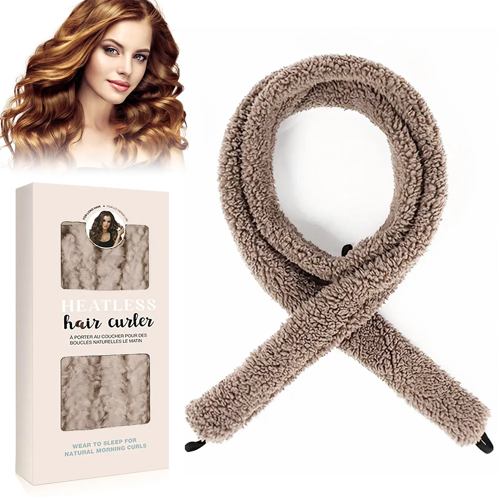 Satin Heatless Hair Curler, Lazy Natural Soft