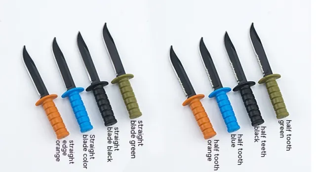 Mini Knife Necklace Knife Outdoor Camping Self defense Survival Tool Straight Blade Orange - Shop at LoveMi