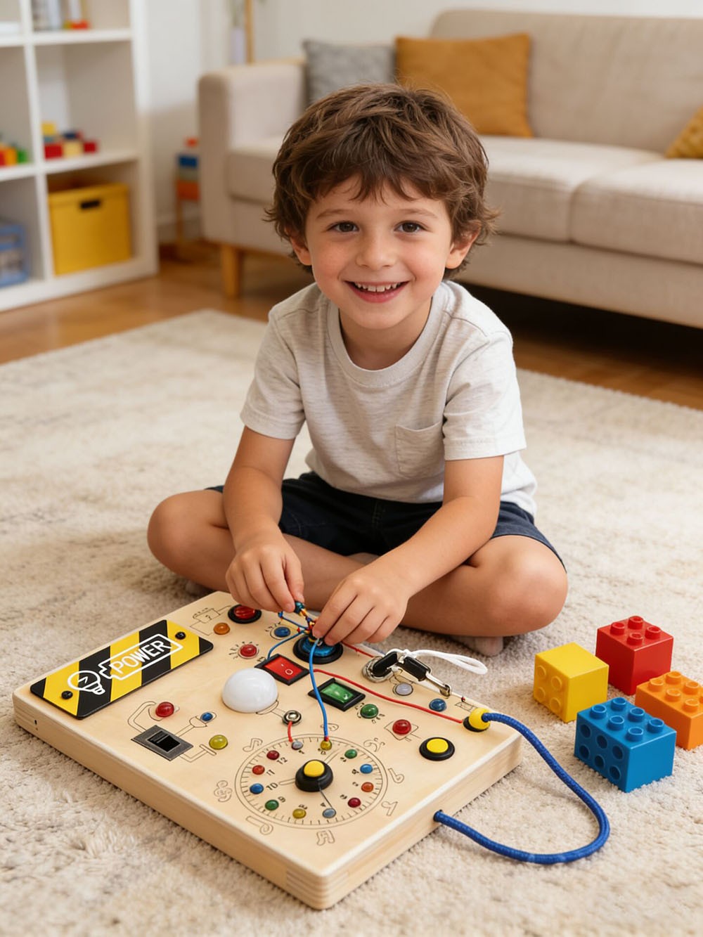 Montessori Wooden Busy Board For Toddlers Activity Board Sensory Toys Fidget