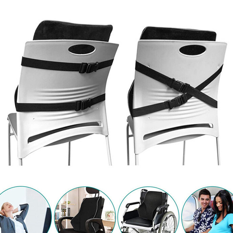 Lumbar Back Support Cushion Car Seat Wheelchair Office Chair Pillow Memory Foam. 6