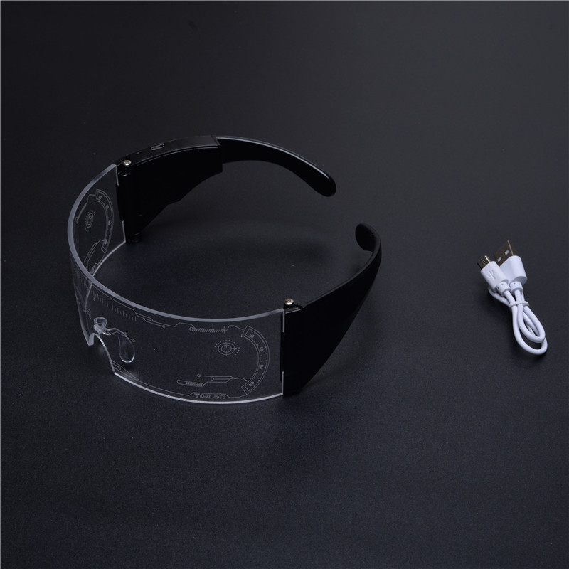 Title 8, Rechargeable LED Colorful Luminous Glasses