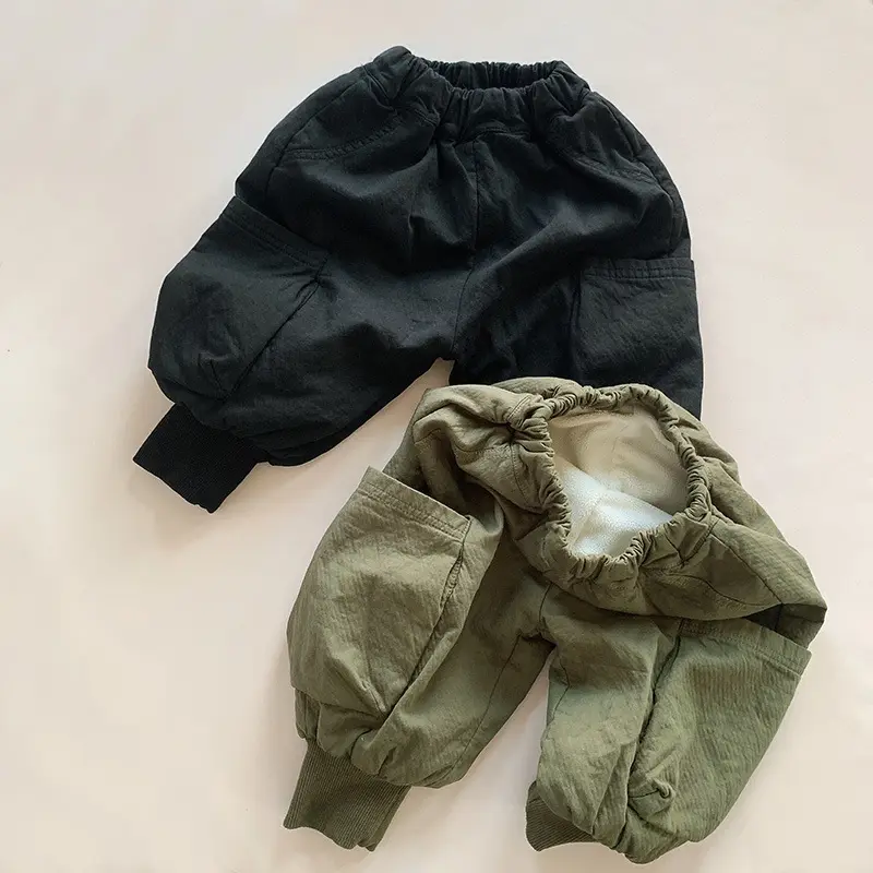 Children's Velvet Padded Loose Overalls