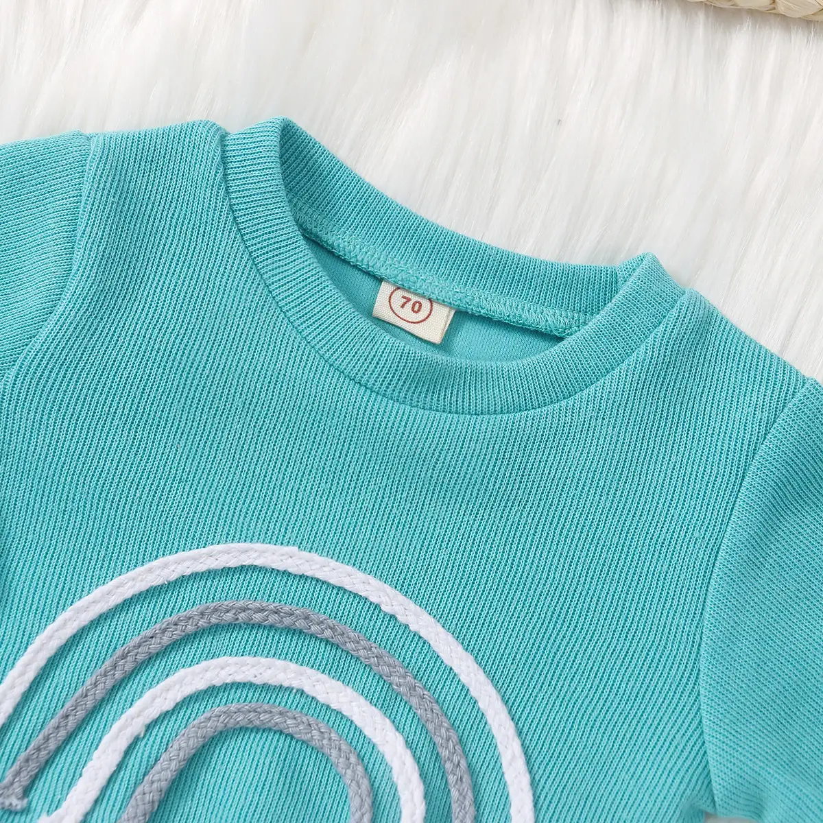 Autumn Rainbow Rope Simple Children's Suit