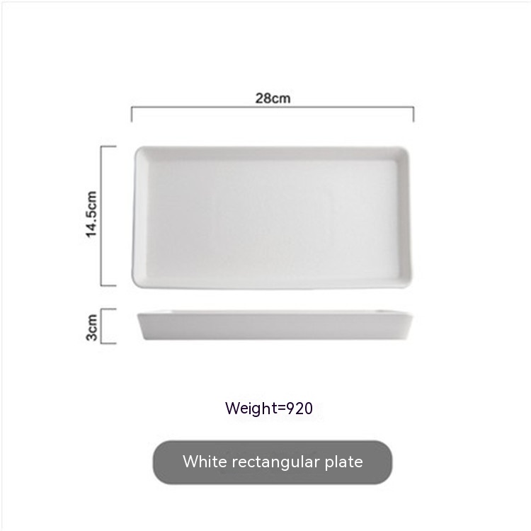 White Rectangular Plate