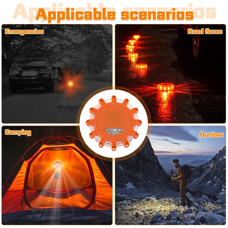 LED Warning Light Car Auto Amber Lamp Magnetic Flashing Strobe Beacon Emergency — image 7