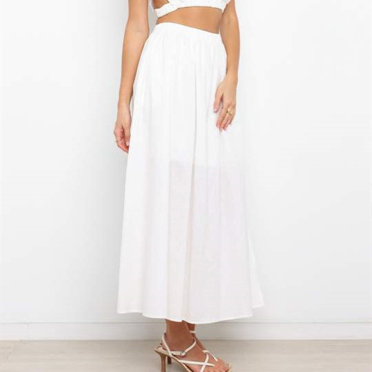 Temperament Commuting Solid Color Slim Pleated Skirt