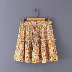 Women's Multi-colour Sexy Print Lace Slimming Skirt - 88441-M - View 1