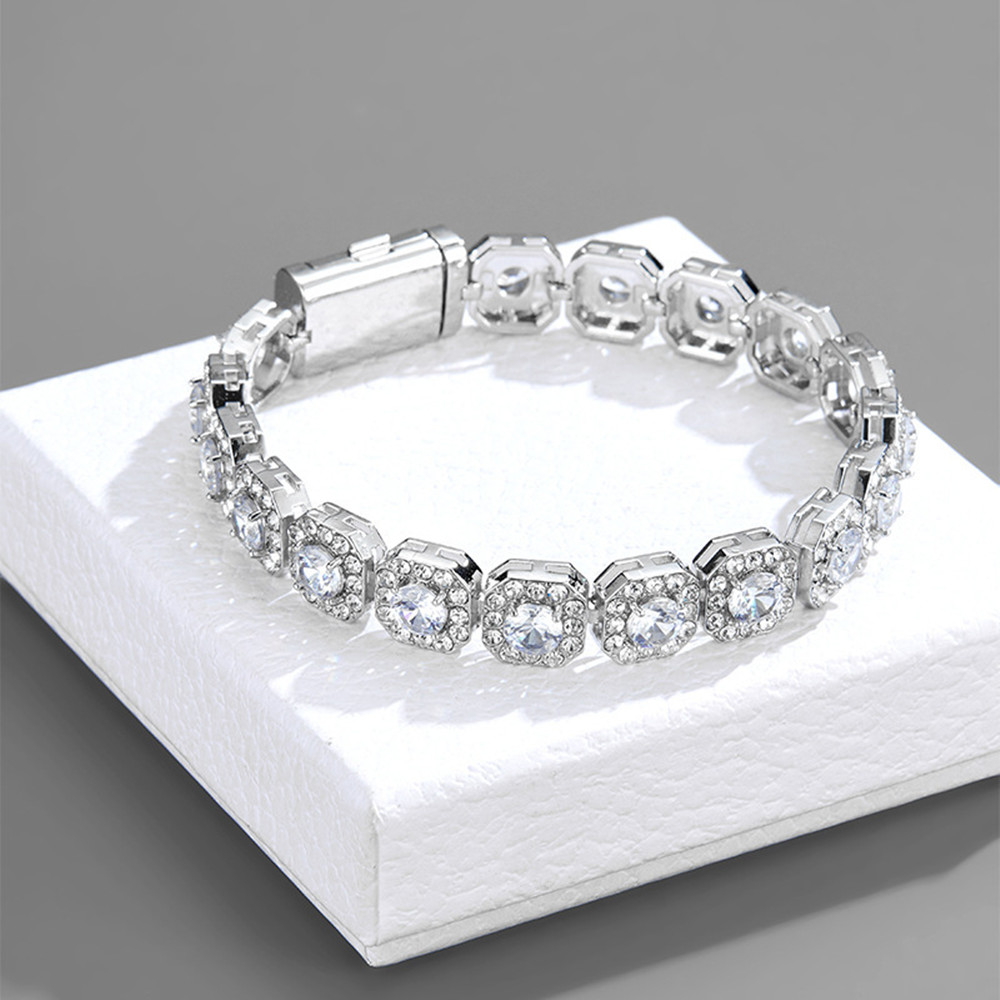 Square Zircon Rock Candy  Personality Clavicle Chain