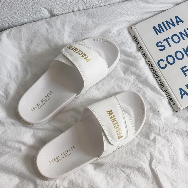 Flat Beach Sandals And Slippers Platinum 43 - Shop at LoveMi