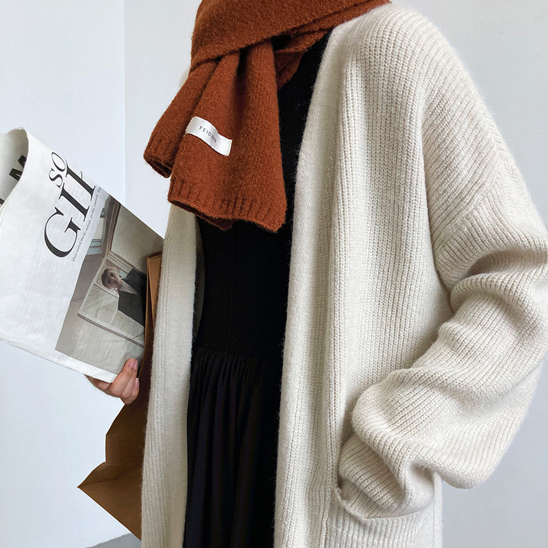 Women's Wind Vintage Outer Knee Length Sweater Jacket