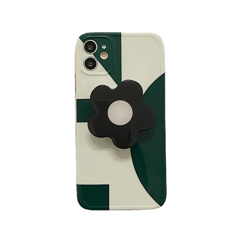 Women's New Bracket Dark Green Geometric Mobile Phone Case