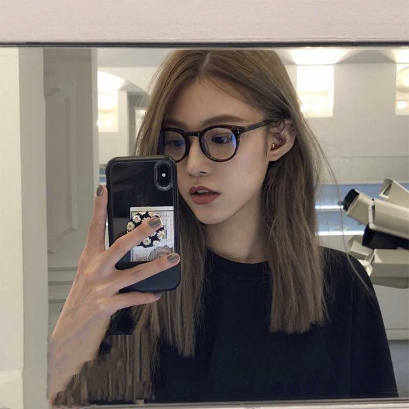 Title 2, Double nail round frame anti-blue glasses frame