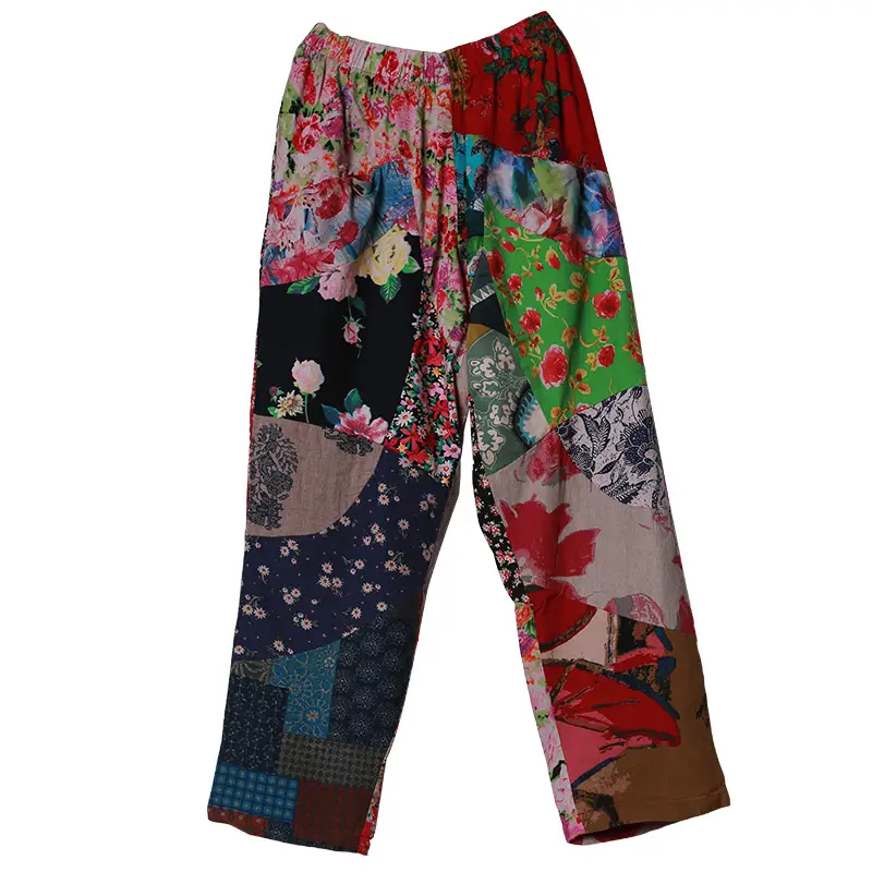 Outer Wear Cotton And Linen Loose Double Layer Casual Trousers Spring