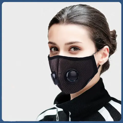 Double Breathing Valve Mask Washable and Replaceable Filter Chip