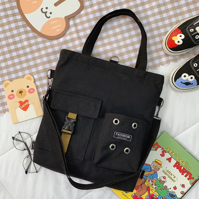 Trendy Cool Girl Student Cute Bear Cartoon Bag Black - Shop at LoveMi