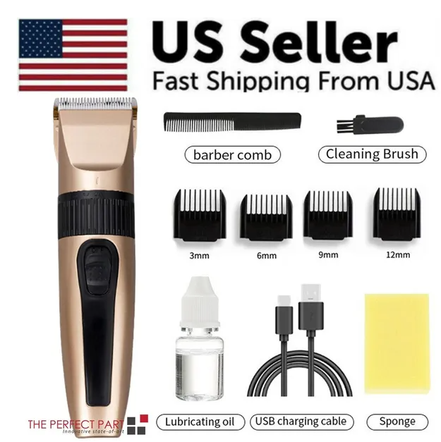 Professional Hair Clippers Trimmer Mens Barber Hair Cutting Kit Machine Cordless — foto 3