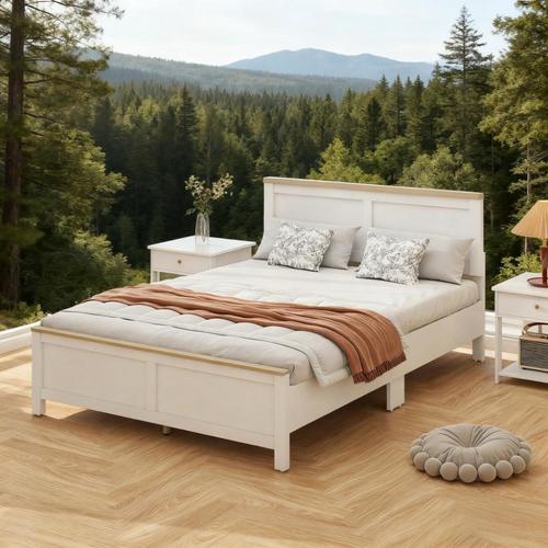 Marco de Cama Blanco Completo con Cabecera - imagen 1