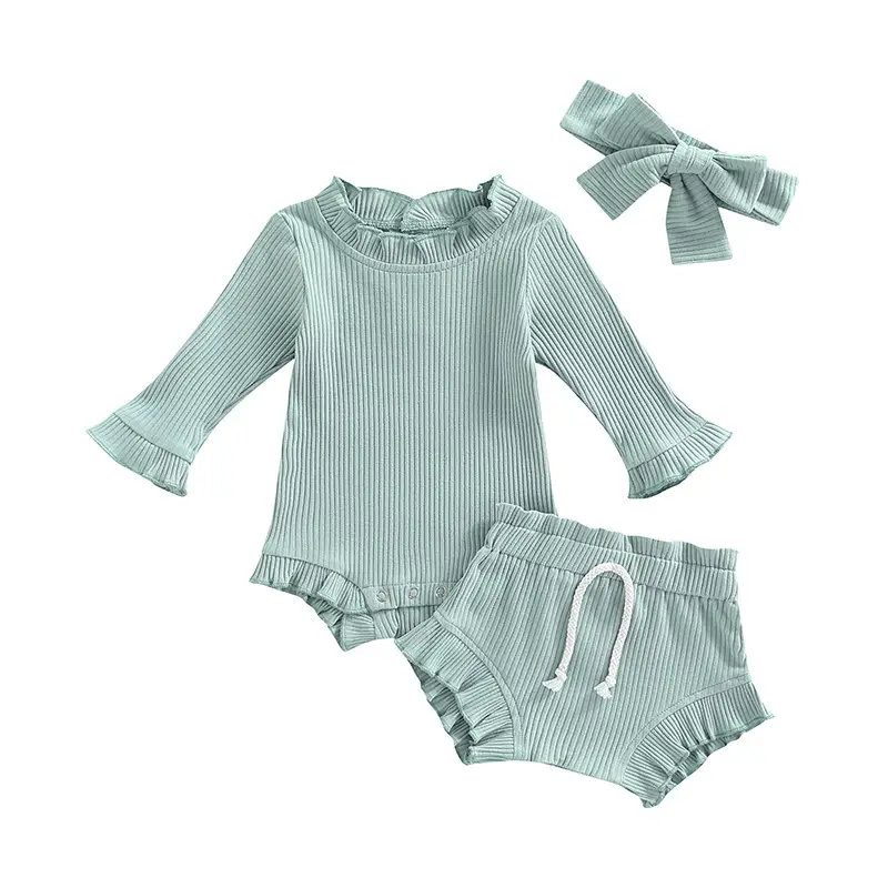 Sunken Stripe Romper Blouse And Pants