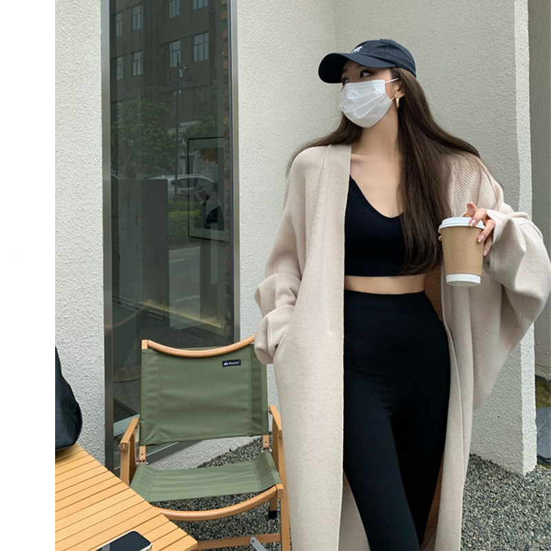 Loose Long Knitted Cardigan Women's Sweater Coat