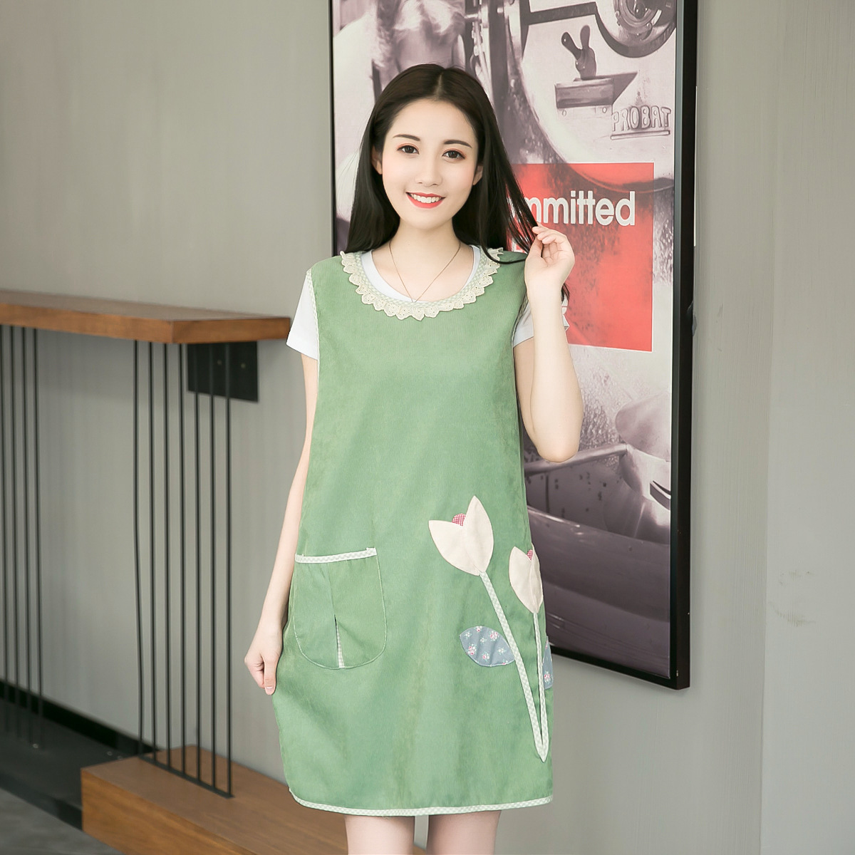 Title 4, Fashion Apron Restaurant Half-length Overalls K...