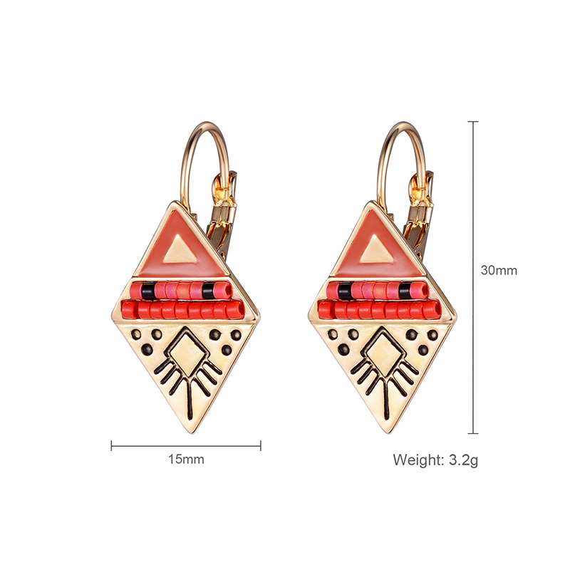 Rhombus Geometric Temperament Personality Earrings