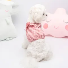 Autumn Breathable Cat Teddy Pet Clothing - Red - View 1