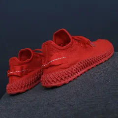 New Girls Breathable Sneakers - Red - View 1