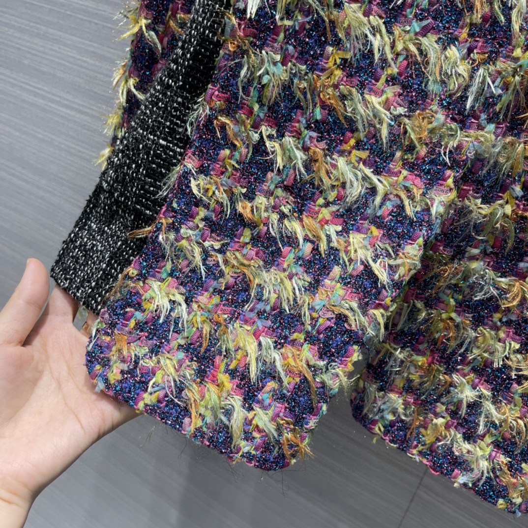 Small Fragrance Pattern Patchwork Woven Jacket