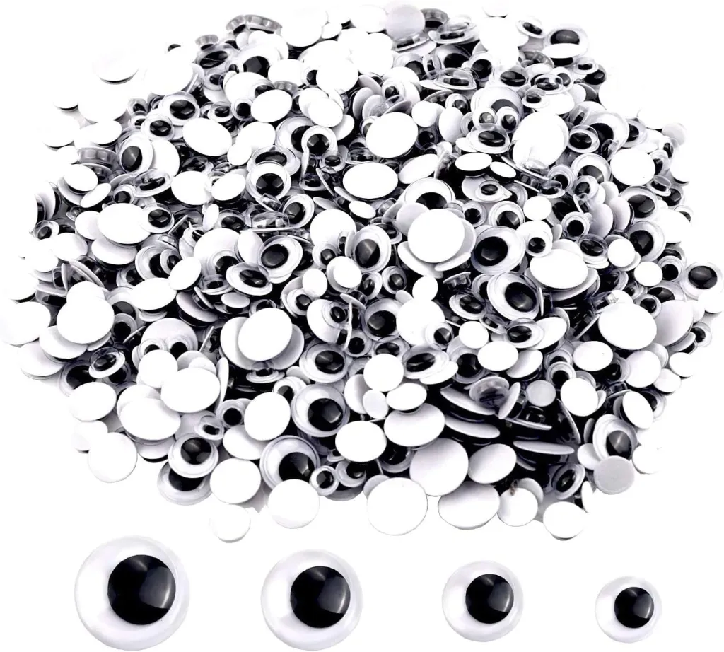 10 0 Black Wiggle Googly Eyes With Self Adhesive, 6mm 8mm 10 Mm 12mm Mixed Packaging Clearance - W13667832
