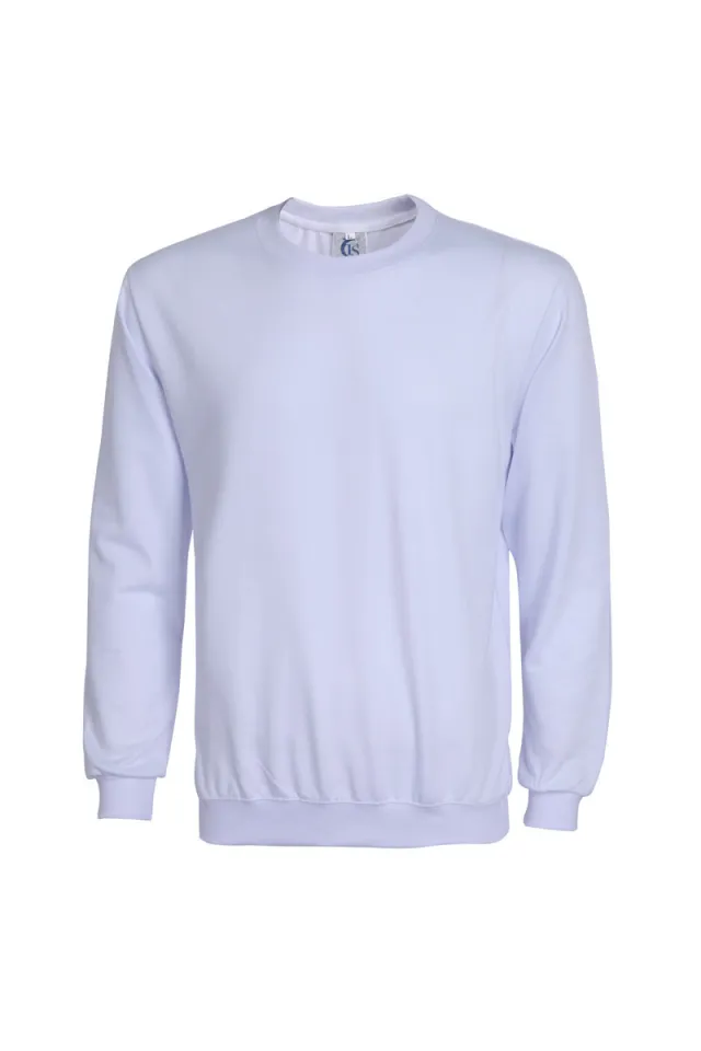 Solid Color Base Shirt Round Neck Pullover Sweater White - Shop at LoveMi